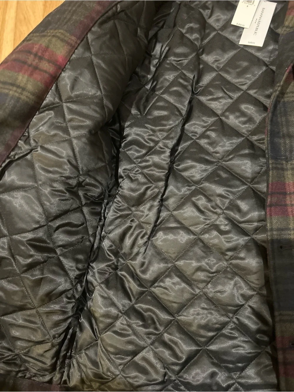 Banana Republic Men’s Plaid Field Jacket with Sherpa Collar Flannel Small